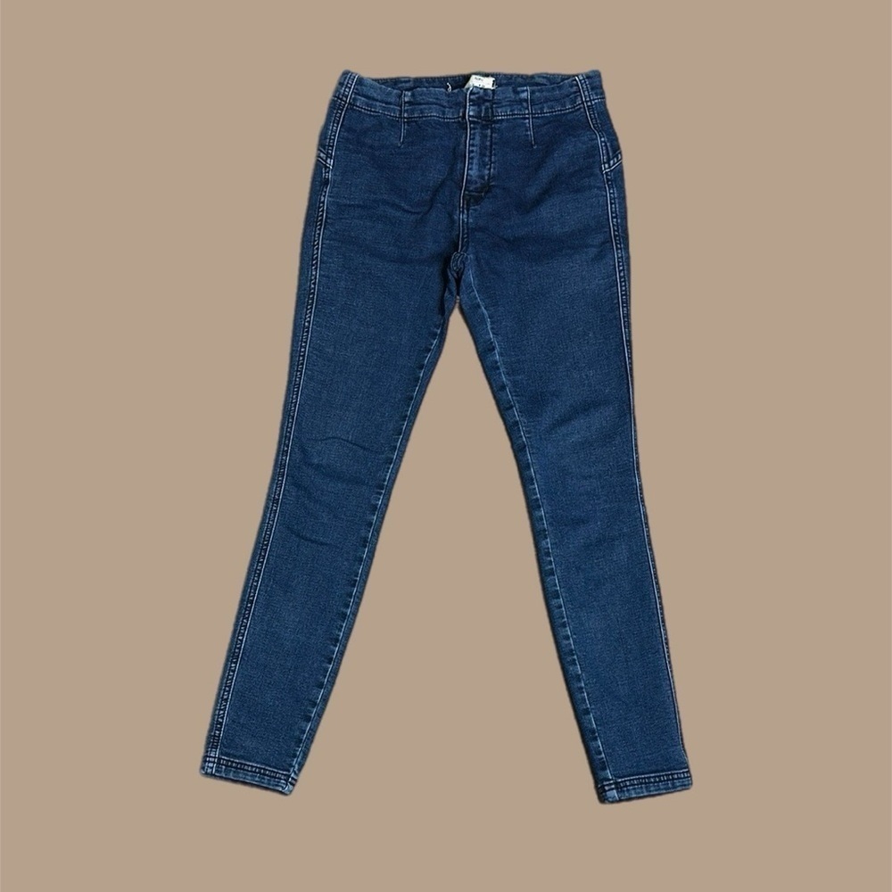 Free People Women’s High Rise Skinny Jegging Jeans Blue Sz 26